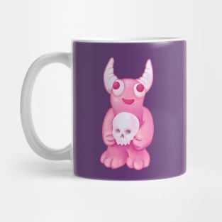 Pink Demon Skull Creepy Cute Horror Art Mug